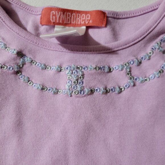 Gymboree Romantic Garden size 8 Used Shirt sequins sewn on embroidery beautiful! - Picture 1 of 3
